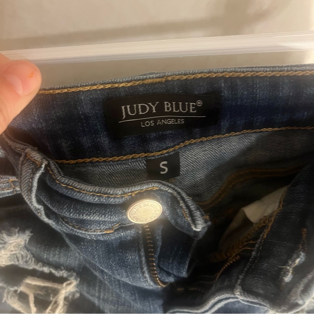 Judy Blue Dark Wash Denim Shorts - Picture 3 of 7